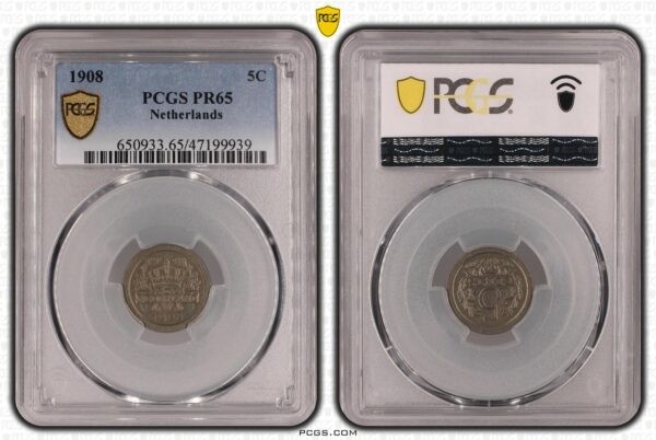 5 cent 1908 Proof PR65 PCGS slab