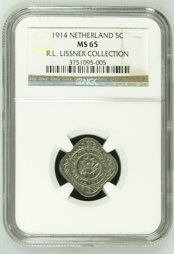 5 cent 1914 MS65 R.L. Lissner collection NGC