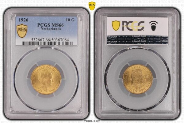 10 gulden 1926 PCGS MS66