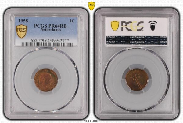 1 cent 1958 Proof PR64 rb PCGS