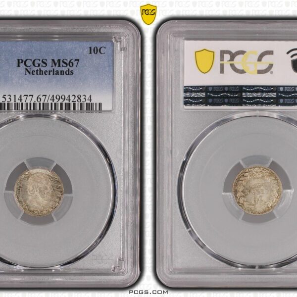 10 cent 1890 MS67 PCGS