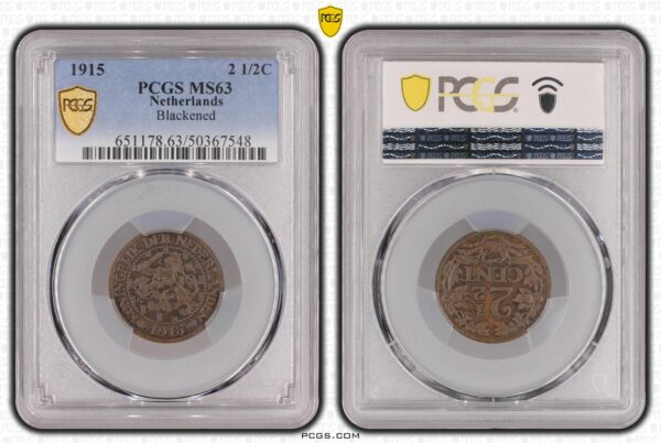 2 1/2 cent 1915 MS63 PCGS