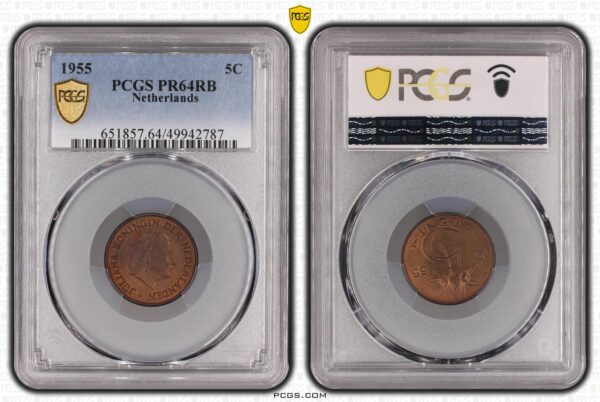 5 cent 1955 Proof PR64 RB PCGS