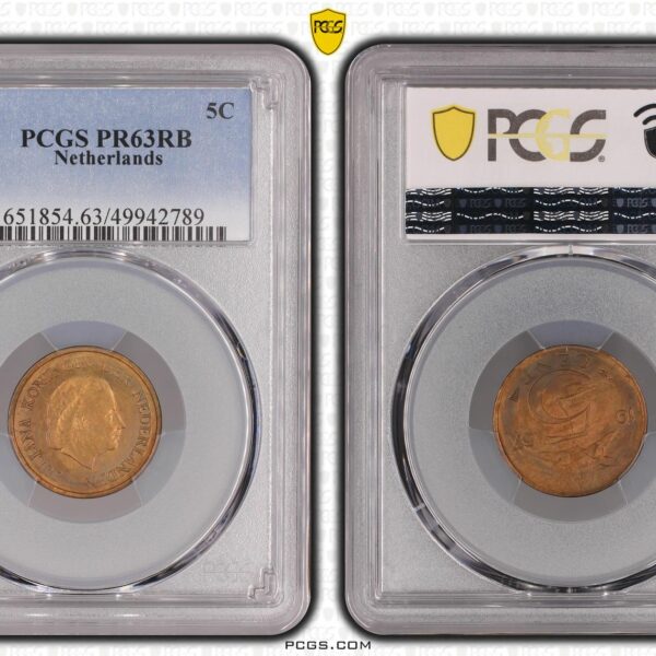 5 cent 1957 Proof PR63 RB