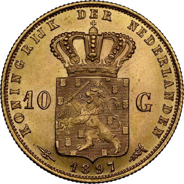 10 gulden 1897 positie streepje