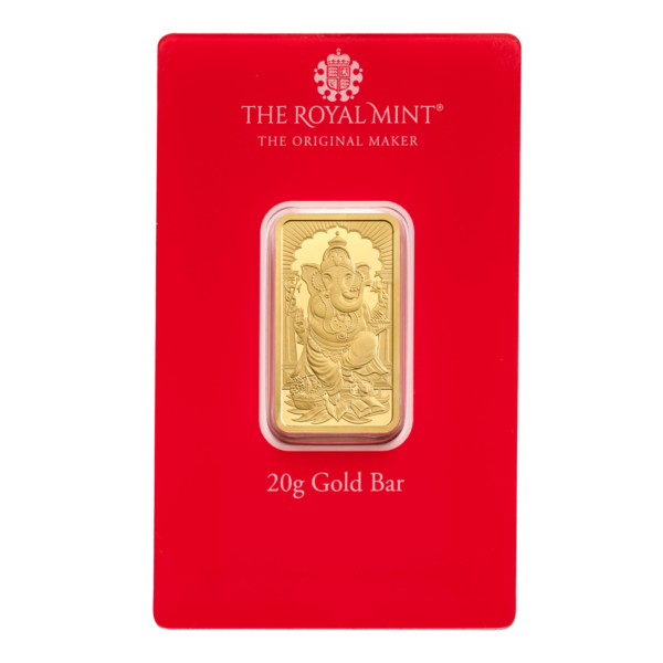 Ganesh british royal mint 20gr goud blister