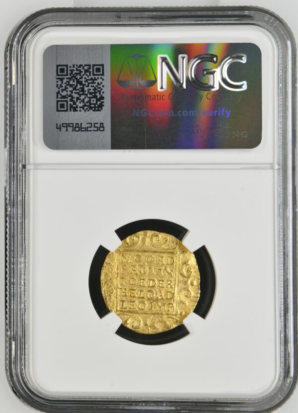 Gouden Dukaat 1724 MS63 NGC VOC Shipwreck Akerdam