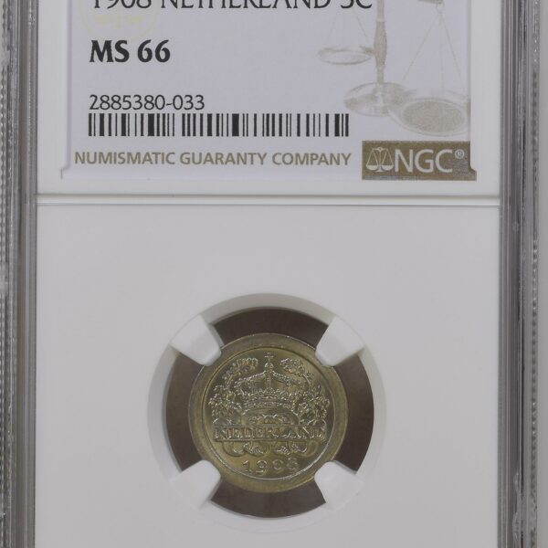 5 cent 1908 MS66 NGC