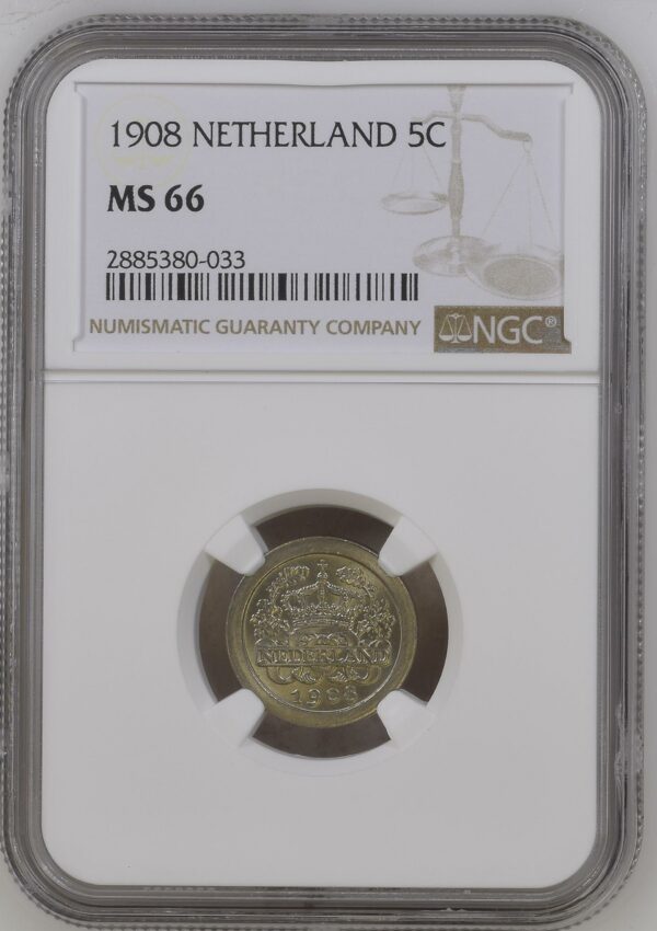 5 cent 1908 MS66 NGC