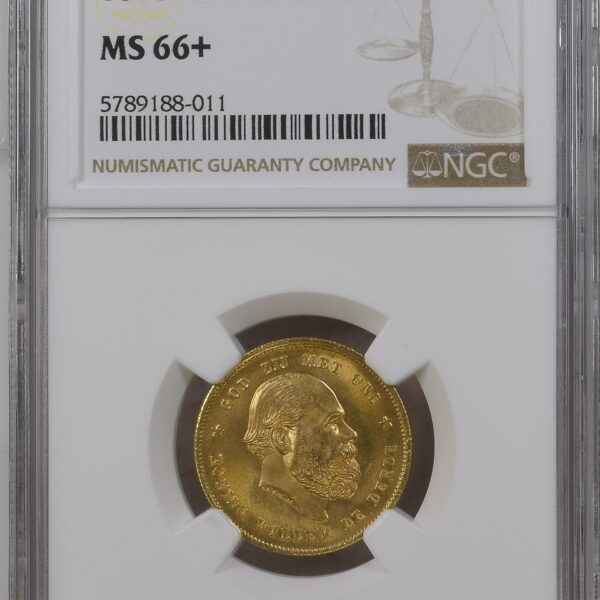 10 gulden 1876 MS66+ NGC