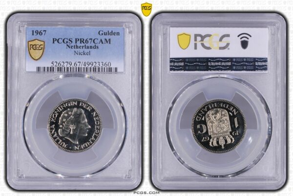 nikkelen 1 gulden 1967 Proof Pr67 Cam PCGS