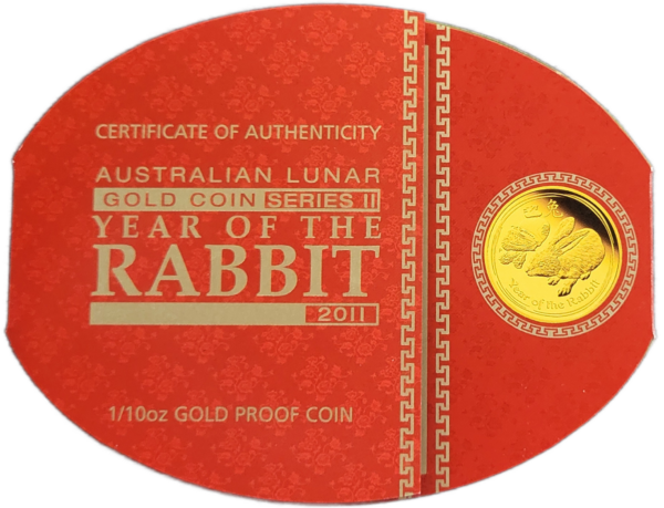 1.10year of the rabbit goud proof cert